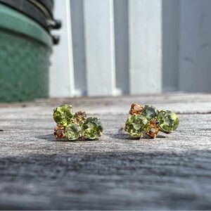 Catbird 18k Peridot and Citrine Stud Earrings